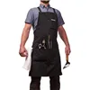 OYE 526 Cotton and linen Custom OEM design logo work apron Korean kitchen cafe barista Bar aprons
