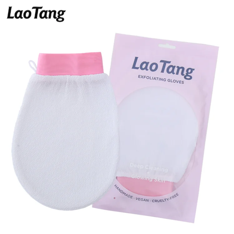 

Custom Packaging Korean Exfoliating Gloves Body Scrub Glove Exfoliating Mitt for Women Men