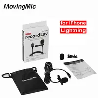 

China OEM Professional Lavalier Microphone Clip Mic for iPhone Collar Microphone With Lightning Plug