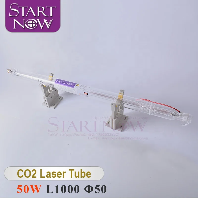 

Startnow 50W CO2 Laser Tube 1000mm Diameter 50mm 60W Glass Tube Laser Cutting Machine