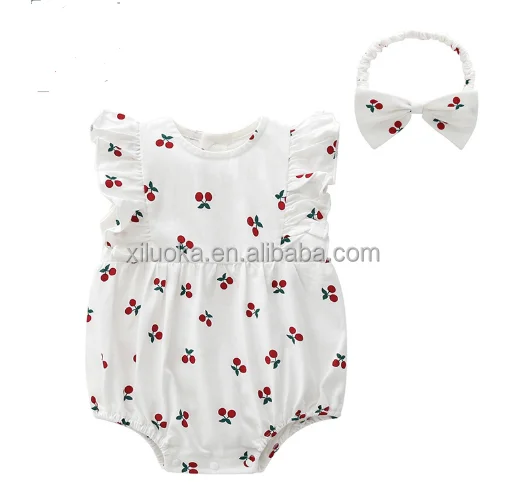 

High Quality Summer Newborn Clothing Short Sleeve Cotton Cloth Baby Romper, Picture