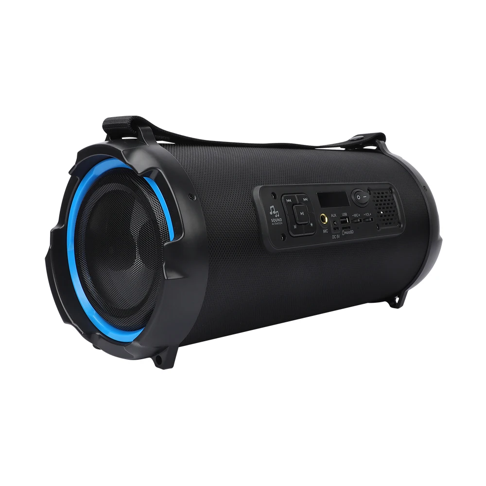 

wireless mobile outdoor sports waterproof speaker wholesale wireless Speaker with LED Light Audio Player, Black