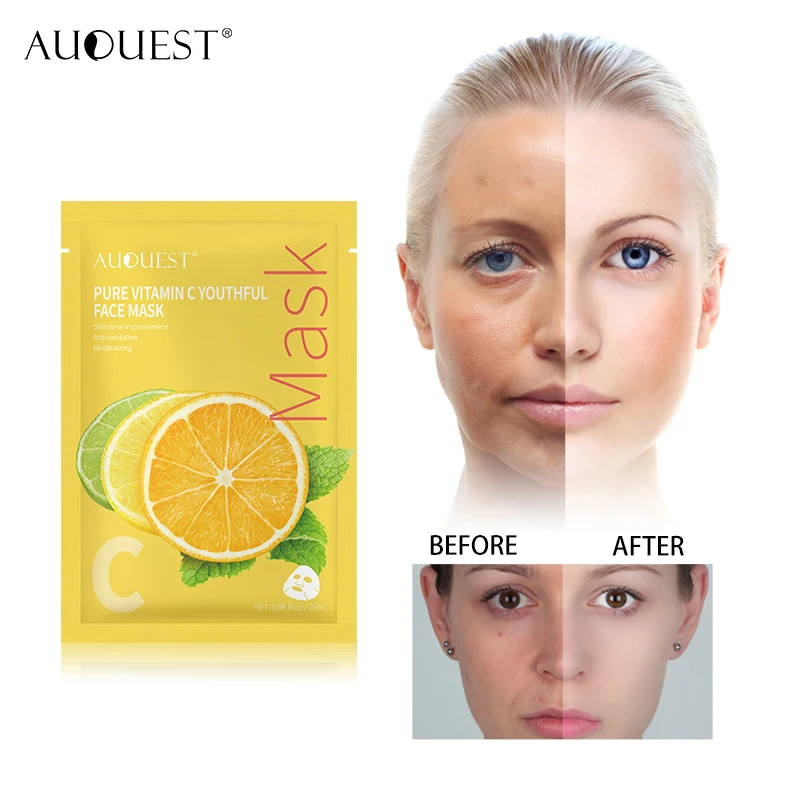 

OEM ODM Whiten Tighten Anti- Oxidation Anti - aging Nourish Moisture Natural Firming Vitamin C Serum Face Mask, White color