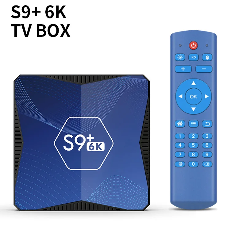 

S9+ h616 6k tv box android 10 4g ram 32g 64g rom firmware update free to air set top box