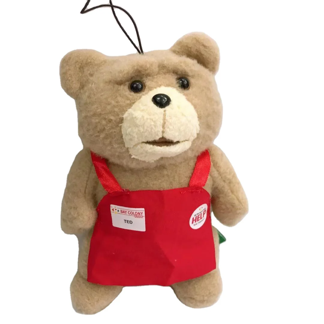 

20CM Teddy Bear TED Plush Toys keychain with In red Apron styles Pirate Soft Stuffed Dolls Toy keychain