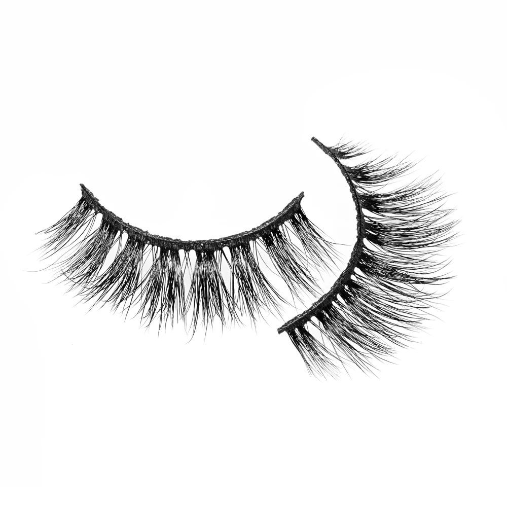 

Private label eyelashes 3d fluffy mink eyelashes and packaging, Black color