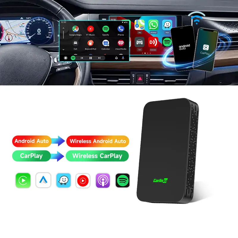

New Arrival Carlinkit 5.0 50 Wireless carplay auto car android smart ai box portable auto electronics radio car play dongle