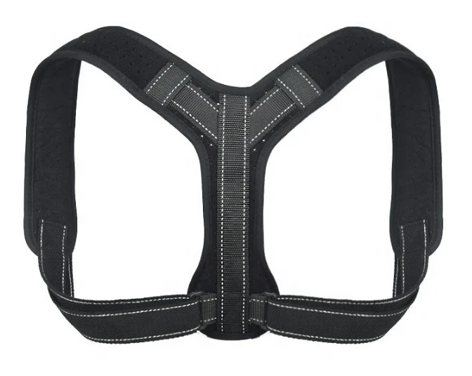

Neoprene Adjustable Upper Back Shoulder Support Brace Posture Corrector Clavicle Support Brace, Black