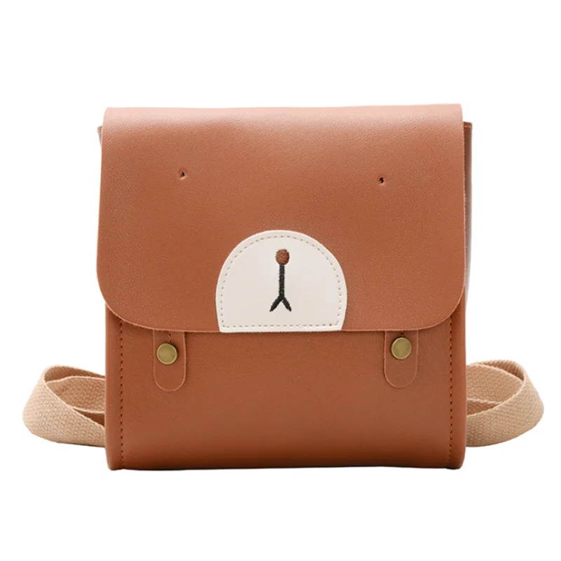 

Hot Sale New Fashion Faux Leather Four Colors Lovely Bear Pattern Student Daily Life High Quality Custom Kid Bags