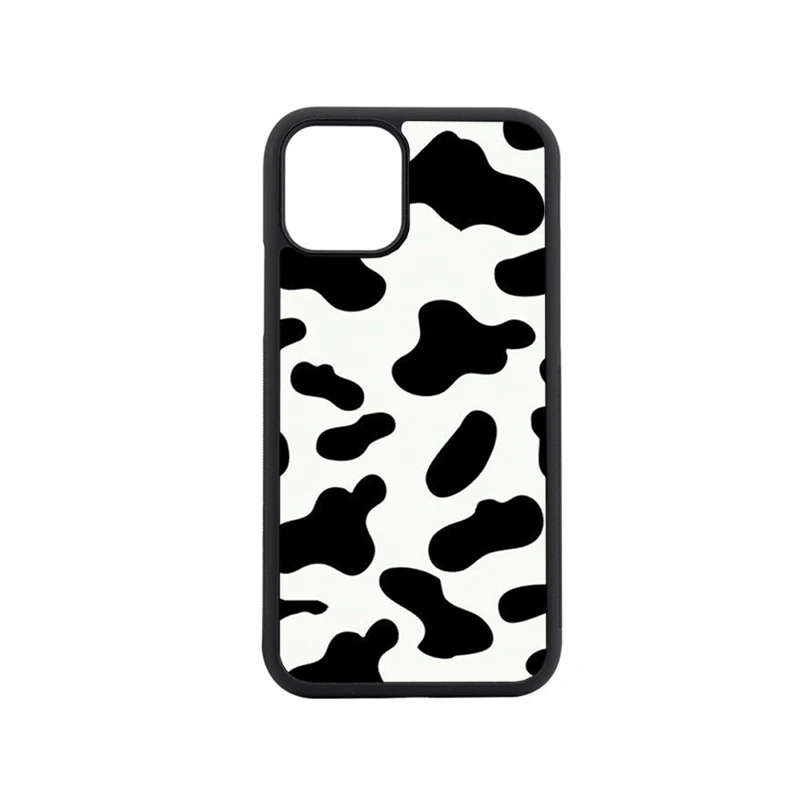 

Cow Skin Print Black Soft TPU Edge Phone Case For Apple Accessories Iphone 12 5s se 6s 7 8plus xr xs xsmax 11 Pro max Cover Case