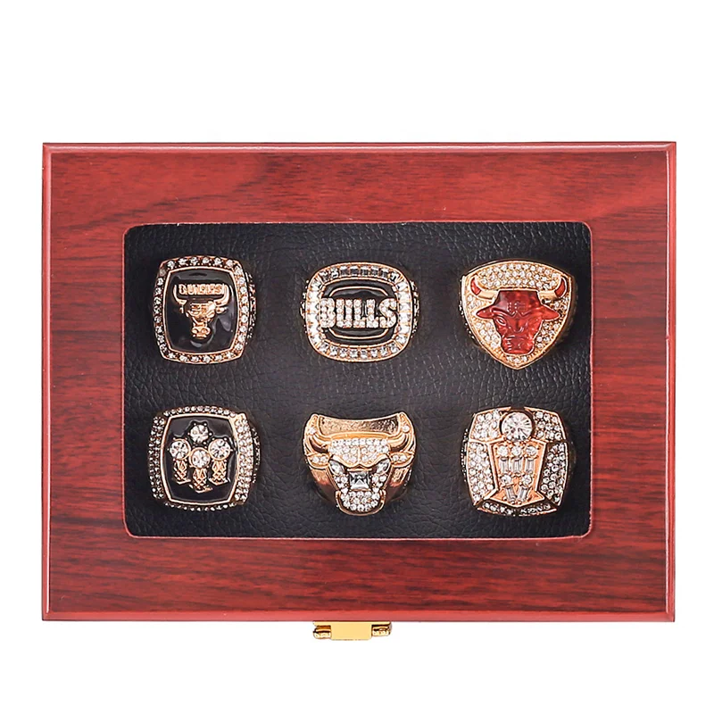 

Christmas gifts High quality steel mold Chicago Bull 6-year champion ring set Jordan fan collection wholesale