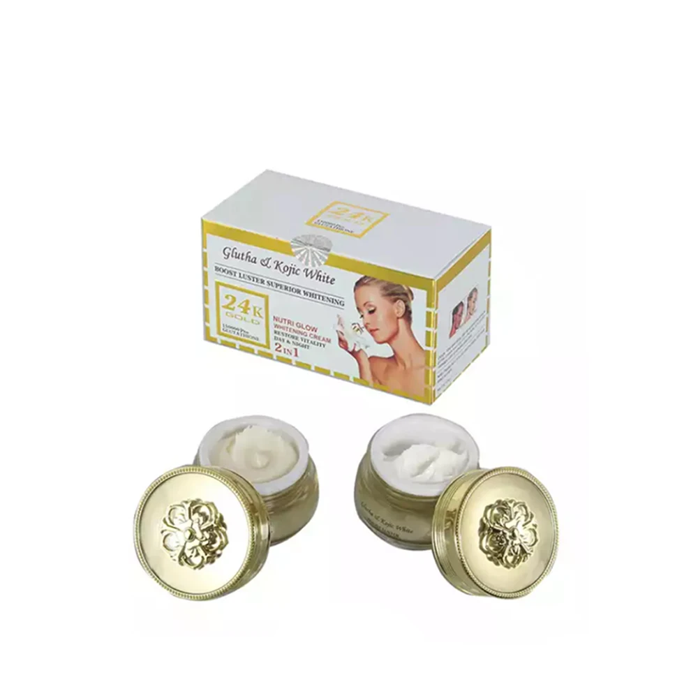 24K Gold Skincare Set 150000 Pro Glutathione Kojic White Nutri Body Lotion Serum Cream Soap