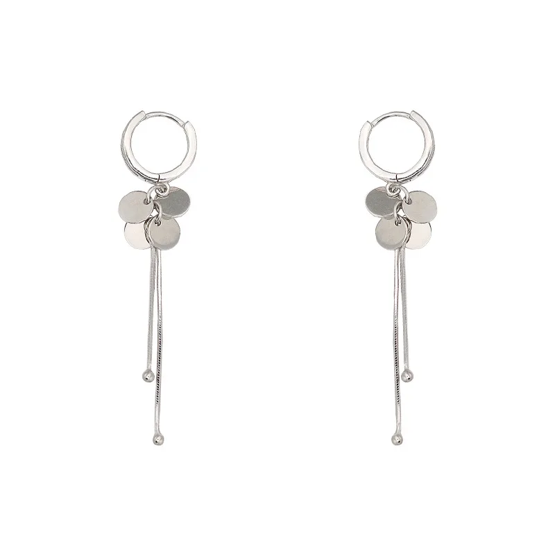 Tassel Earrings Temperament Long S925 Sterling Silver Earrings Fashion Fall/Winter Earrings Female Advanced Atmosphere