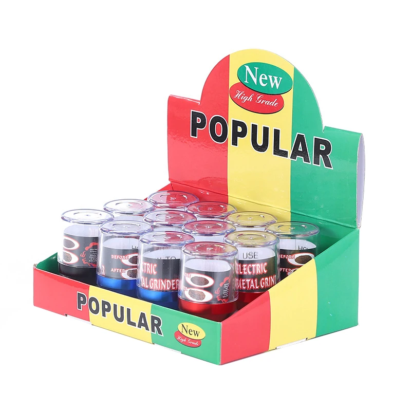 

OEM creative automatic smoking accessory tobacco herb hand crusher set mini electric grinder kit