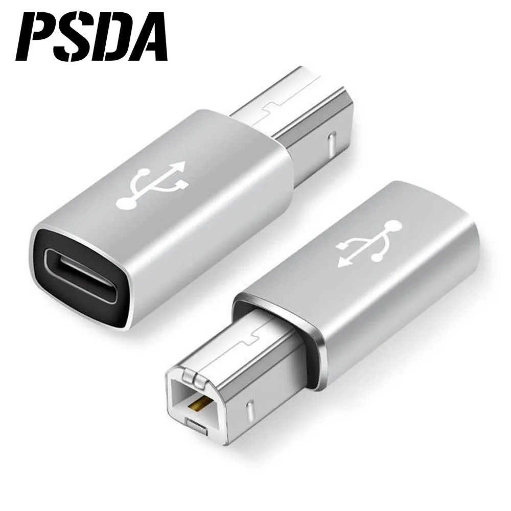 

PSDA USB 3.1 Type C Female to USB 2.0 B Midi Male Adapter Electronic Instrument Converter USB-C Adapter For Printer Scanner Pian