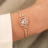 

2019 Hot Fashion Classic 3 color Round Large Rhinestone Shiny Bracelet Women Bangle