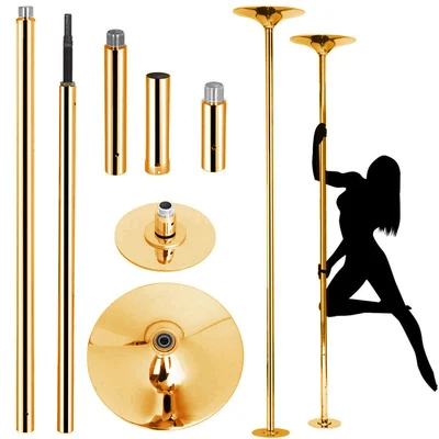 

Gold Portable Pole Stripper Tube Dancing Pole