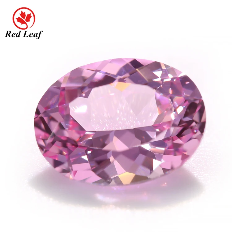 

Redleaf gems Synthetic stone price oval shape pink sapphire gemstone lab grown gems