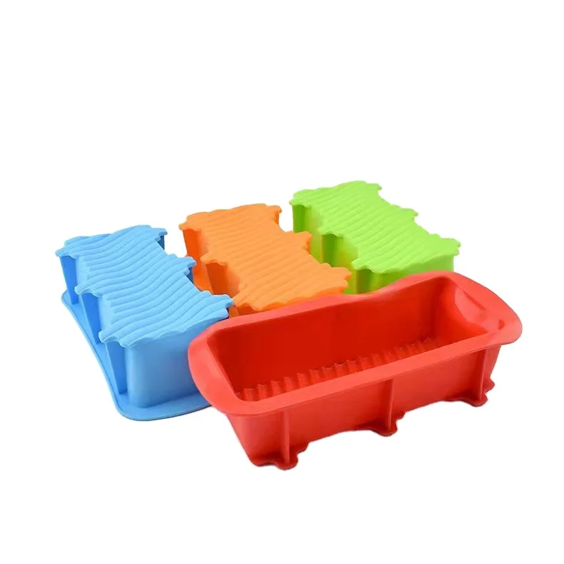 

Cake Decorating Silicone Moulds For Cakes Bakery Baking Mold Toast Silicone Square Cake Mold, Orange, green, red, blue