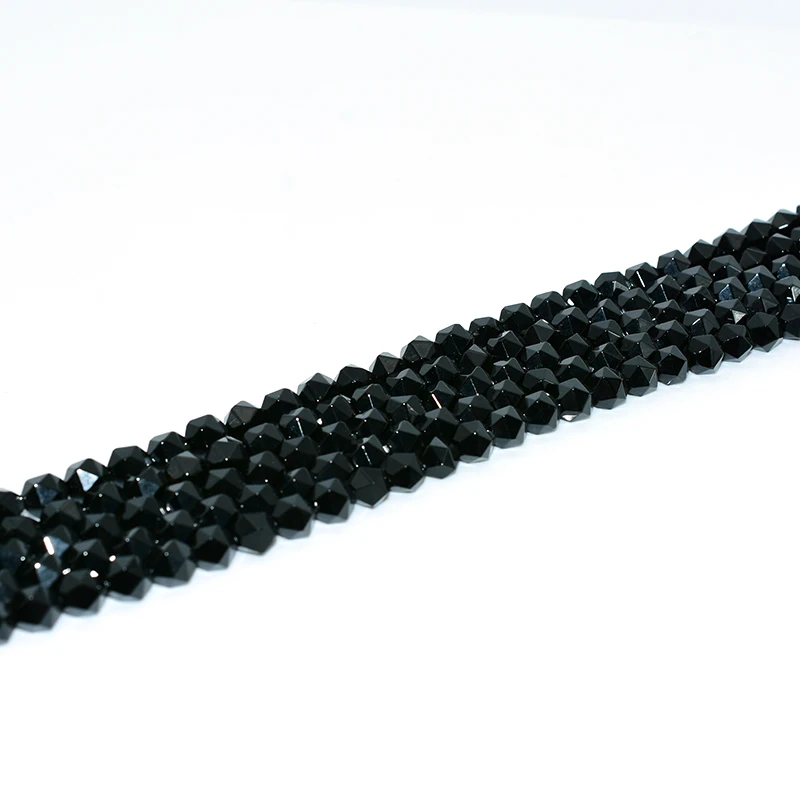 

NAPOLN Trade Insurance High Quality 6/8/10/12mm Natural Faceted Black Onyxe Beads