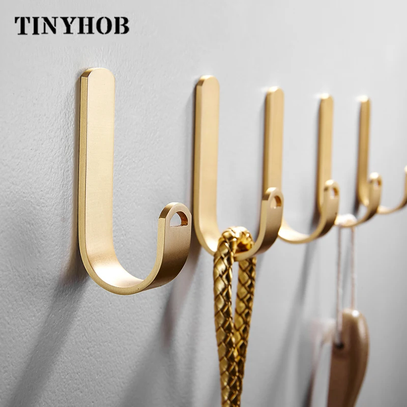 

Variety Styles Thickened Brass Gold Wall Storage Hook Single Free Punch F-0268