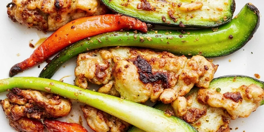 grilled zucchini sprinkled with smoked paprika
