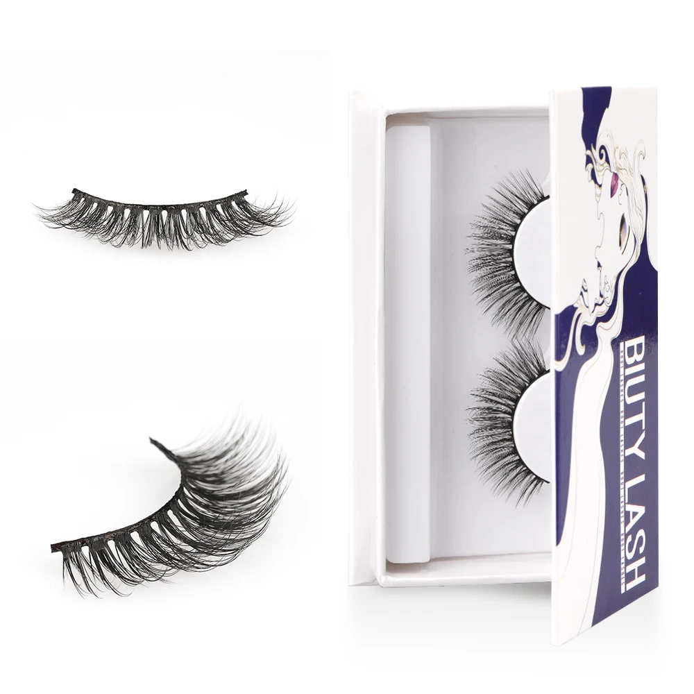 

Siberian Natural Korea Vendor M5 Packaging Box 3d 5d 4d Eye Lashes Mink Eyelashes, Black color