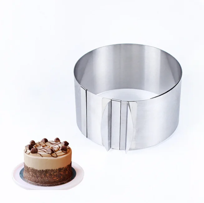 

UP- Stainless Steel Cake Ring 6 To12 Inch Adjustable Cake Mousse Mould Baking Cake Decor Mold Ring