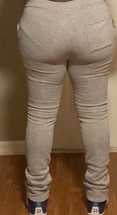 xs stacked sweatpants