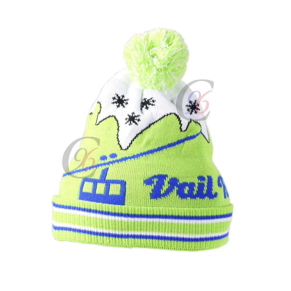 Chengxing jacquard pattern sports beanie knitted baby hat
