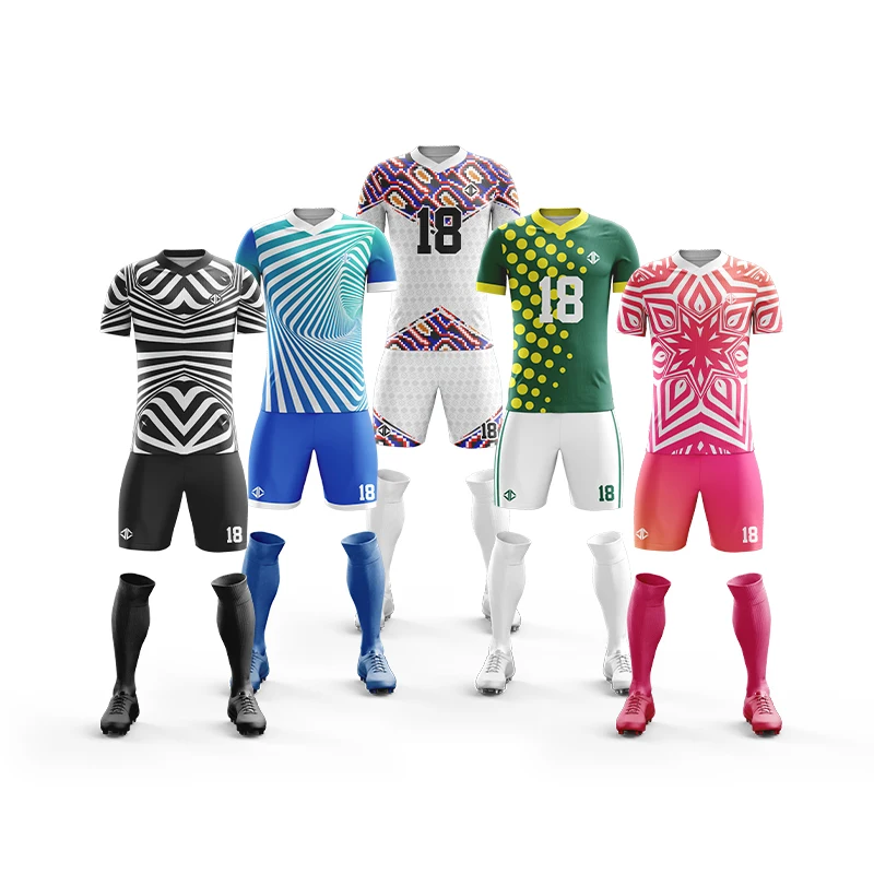 

High quality wholesale custom retro sublimation print sport men football soccer jersey shirt set for sale, Custom pantone color