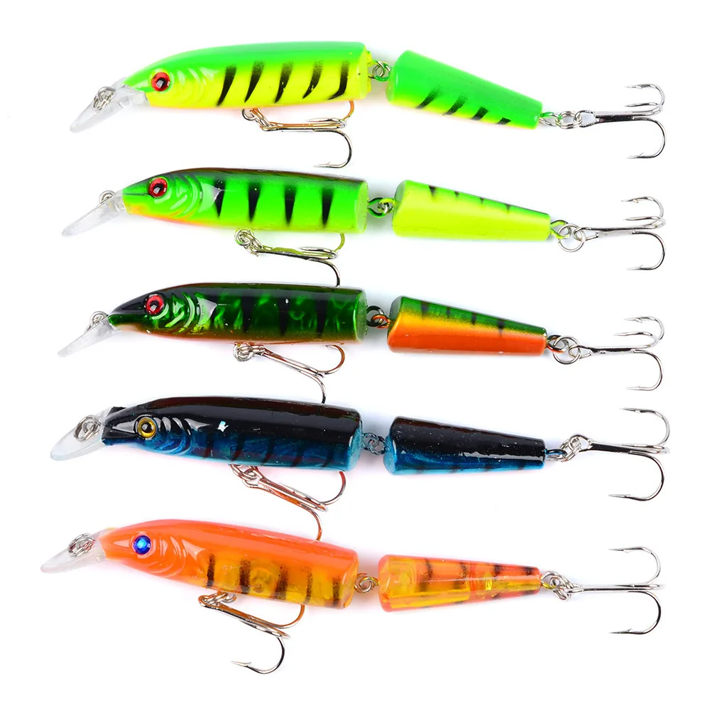 

Multi Jointed Fishing Lure 105mm/9.6g 2-segment Lifelike Hard Bait 6# Hook Crankbait Wobblers Artificial Sea Fishing Bait Pesca