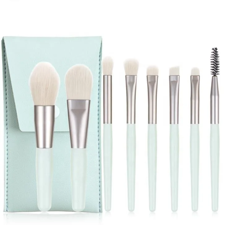 

8 Pcs Premium Synthetic Foundation Powder Concealers Eye Shadows Makeup Brush Set