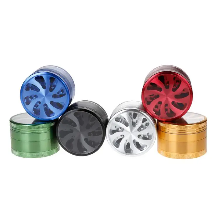 

O251 63mm 4 Layers Aluminum Alloy Smoke Cigarette Crusher with 6 Colors Herb Grinders