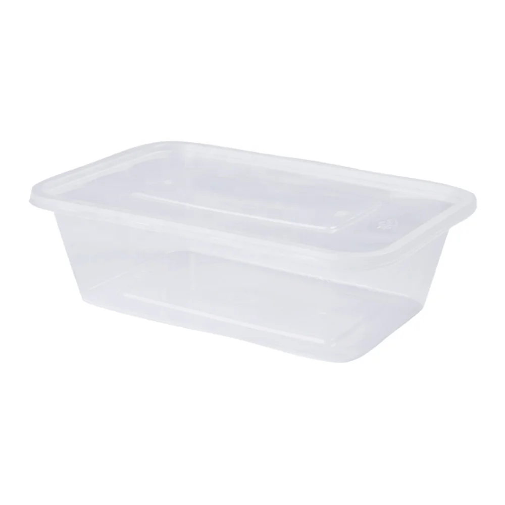 

Wholesale disposable RPP/PP takeaway plastic lunch box clear plastic packaging food container with lid, Customized color