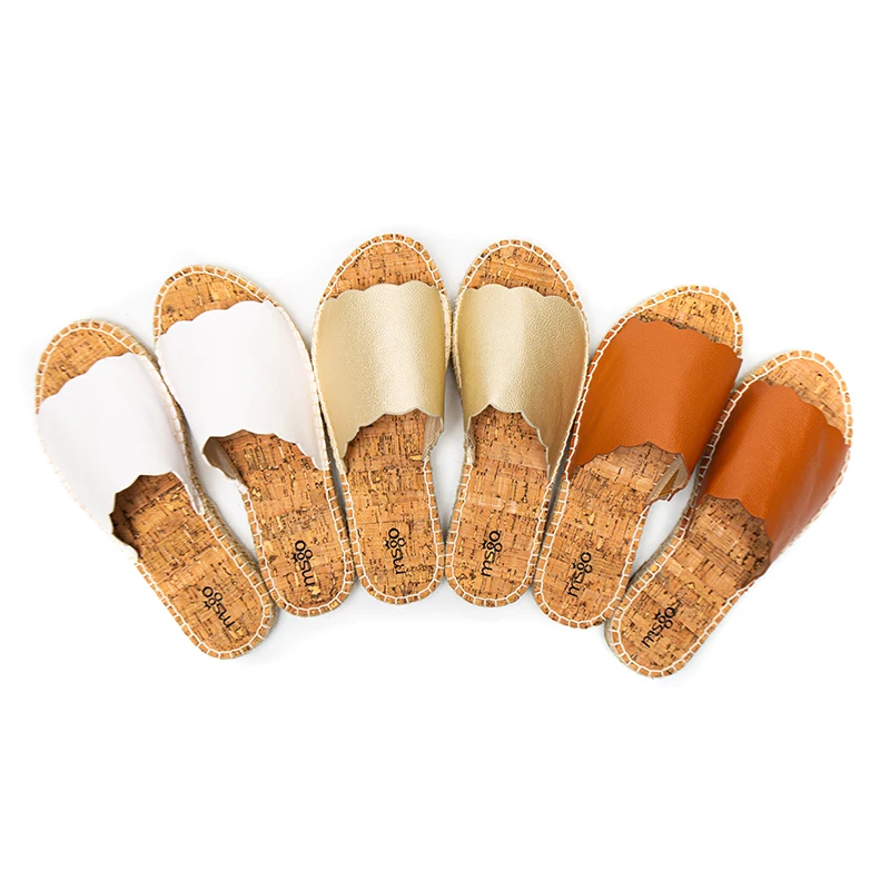 

The popular fashion women normal PU wood grain insole soft basic espadrilles slippers, White/gold/camel