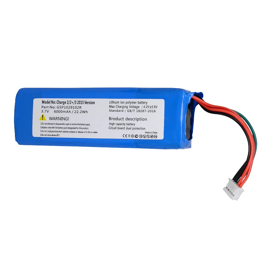 

Replacement Battery 3.7V 6000mAh 22.2Wh Li-ion for jbl Charge 2 charge 2 plus 2+ charge 3 battery