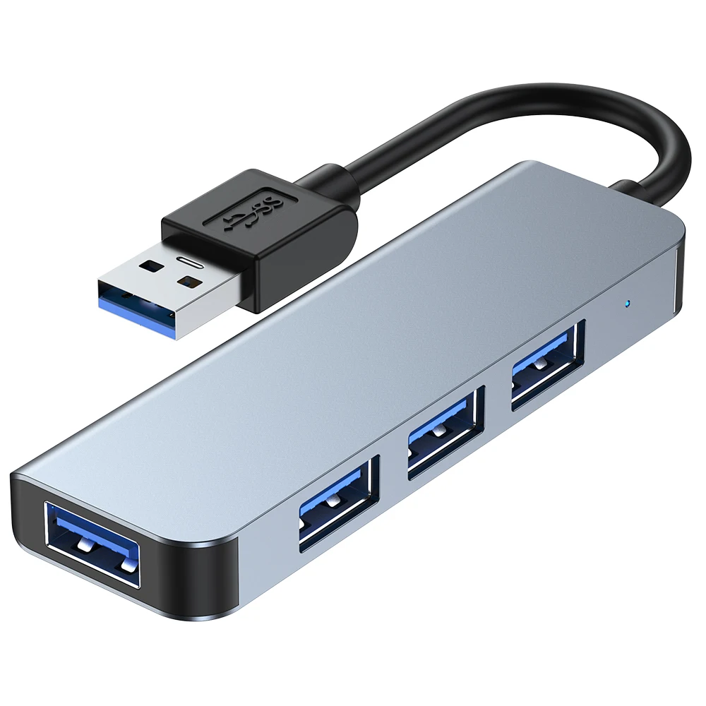 

New Pore Usb Combo Multi 4 in 1 Macbook Pro Usb 3.0 Port Data Port Charging USB Hub Box Status ABS+Al ALLOY Space Grey