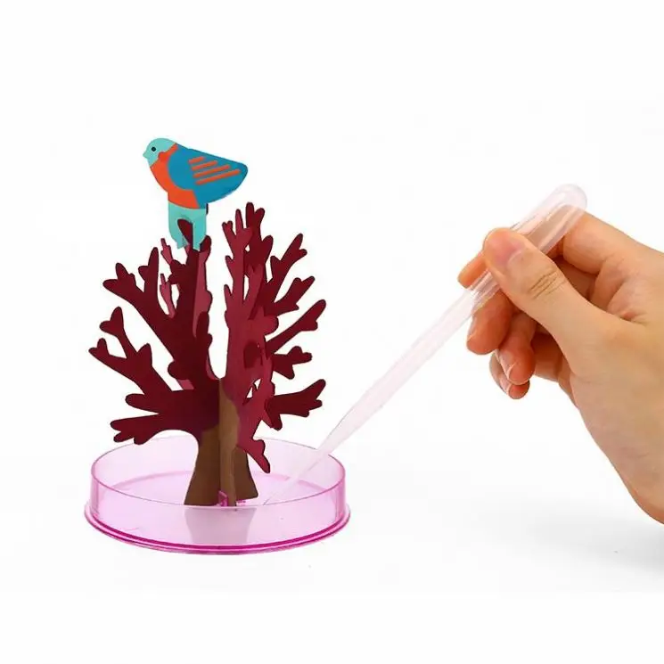 

DIY Visual Magic Growing Paper Crystals Tree Magically Funny Pink Trees Kids Novelty Toys