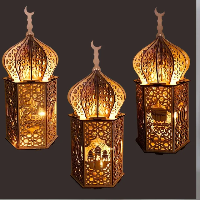 Muslim Islamic Toy DIY Palace House Stand Rack Kid Ramadan Gift Decoration