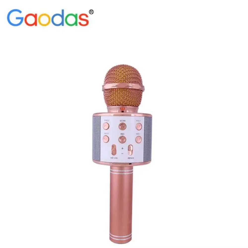 

WS-858 Wholesale Phone Karaoke Wireless Microphone Home Mobile Ktv, Rose gold,black,gold