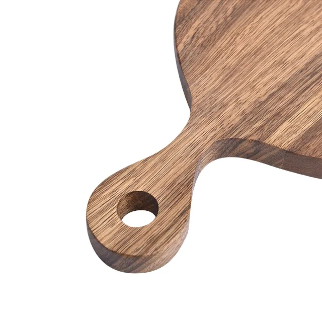 

Solid wood home pizza board durable chopping board zebra wood, Brown color