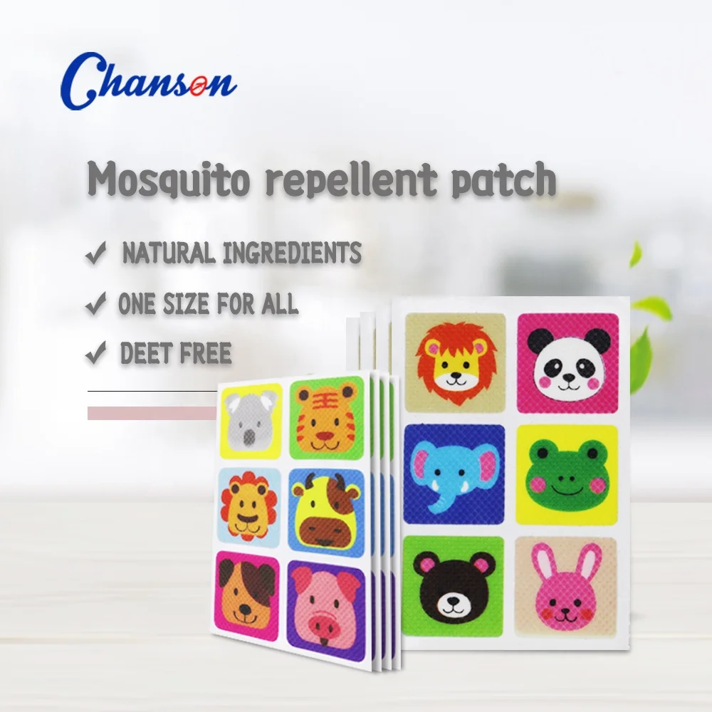 

Non-Woven fabric animal design citronella Anti Mosquito Repellent Patch for kids baby safe, Yellow, green, white, blue