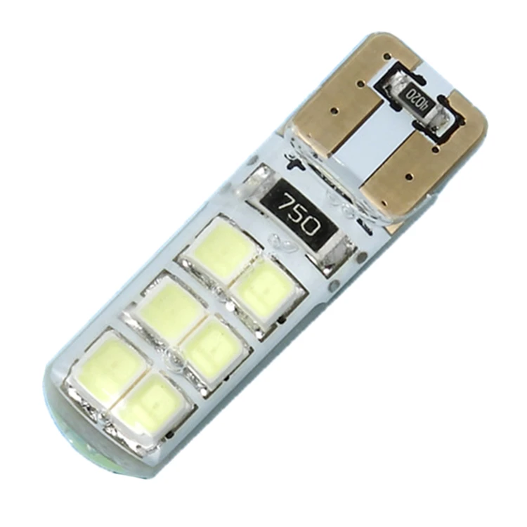 Canbus DC12V T10 2835 12SMD Led Silicone Auto Trunk Light Bulb W5W 194 158 168 192 193