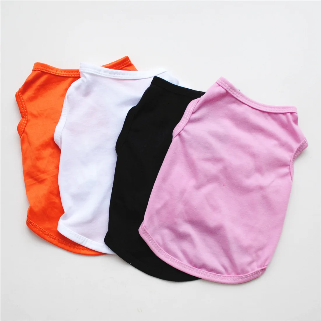 

Hot selling wholesale cheap customizable pattern 100% cotton dog vest dog t-shirt dog clothes summer