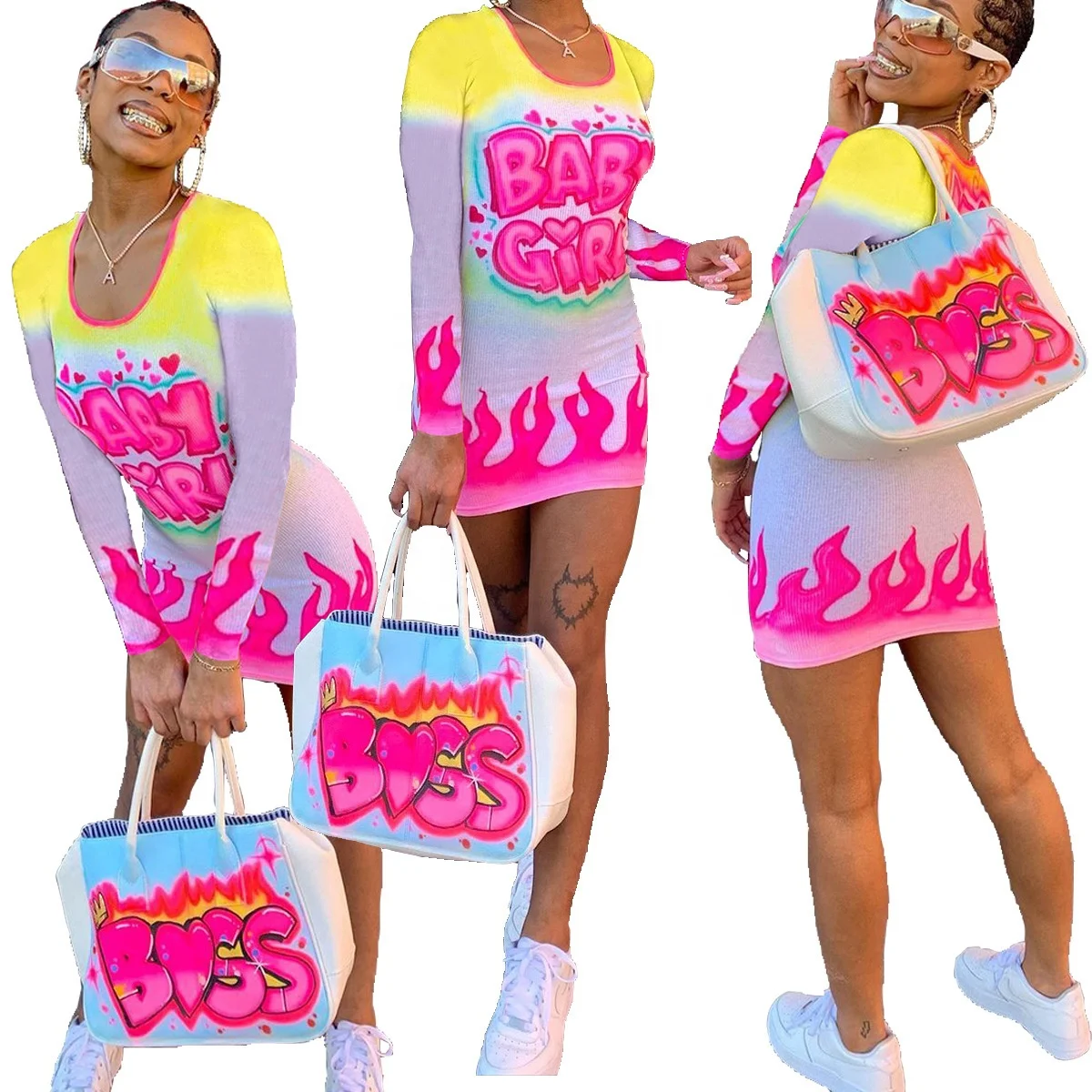 

QC3645 - Elegant spring sun dresses for ladies sexy ribbed mini bodycon valentine dress women