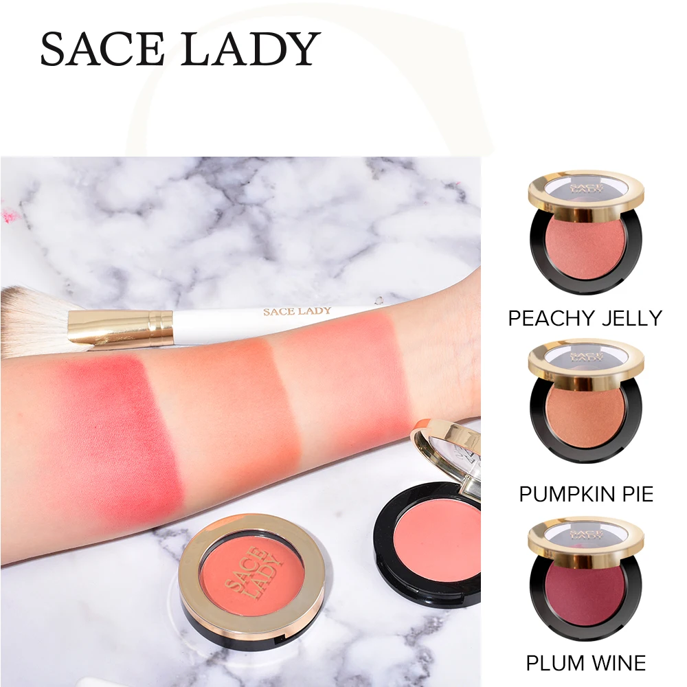 

SACE LADY New Design Blusher Private Label Natural Radiance Blusher Powder Blusher Face SL278-B01/02/03