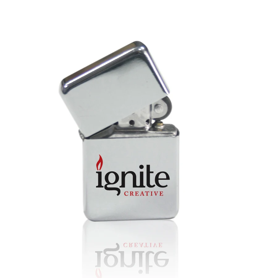 

Good quality gift cheap oil waterproof blank sublimation lighter for heat press, White, silver, gold