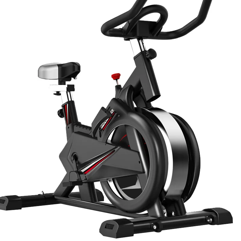 

Factory Price Exercise Bike Silent Belt Drive Workout Indoor Cycling Bike Flywheel Stationary Spin Bike Thickened Frame Cardio, White & green/black & red