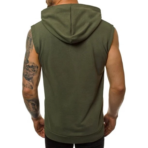 Slim Fit Lightweight Active Zip-up Vest Tank Shirt Koolee_Tops Sleeveless Zipper Hoodies for Men